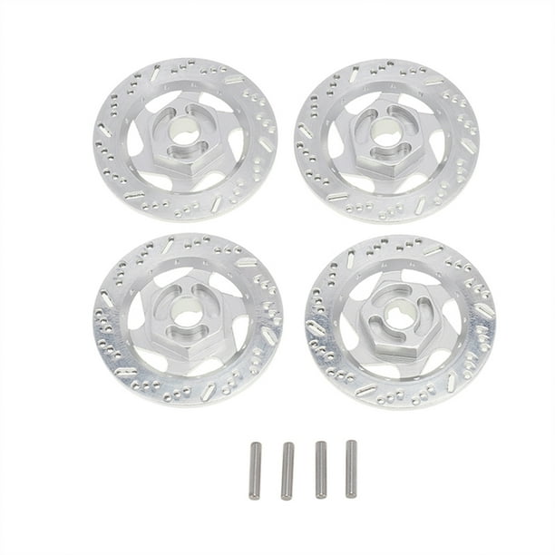 Disco de freno RC CAR RUEDA METAL RUEDA RONE HEX HUX Adaptador Control remoto Modelo Carrera de automóviles en las partes de la carretera para controlar la velocidad Paquete de plata de 4 seitruly FN001646-08