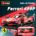 thumbnail image 3 of 1:24 Ferrari 499P #83#51 330 488 250 FXXK 458 Alloy Vehicle Car Model Toy Collection Gift Multiple Styles To Choose From 1-24 330 P4, 3 of 6