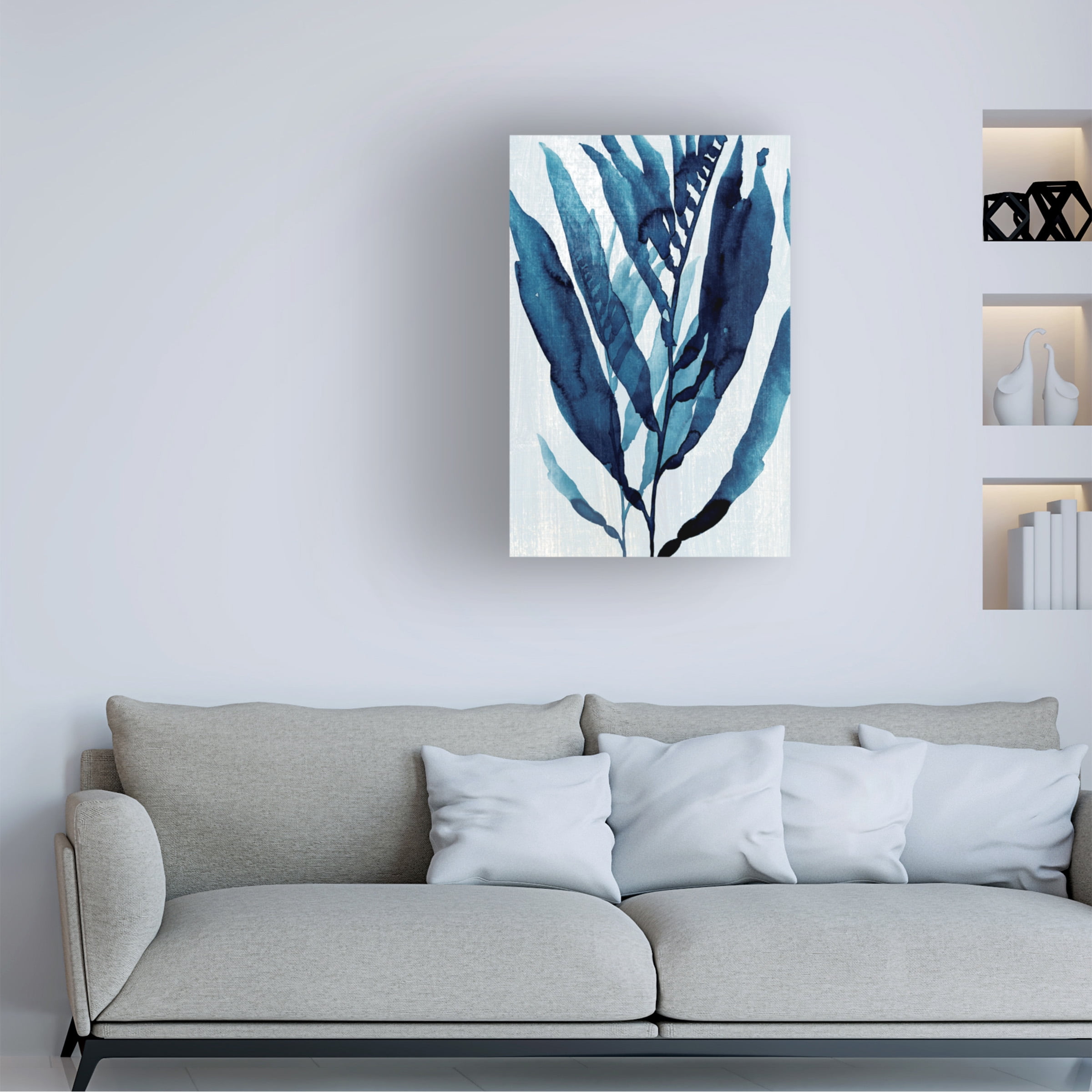 Annie Warren 'Blue Drift I' Canvas Art