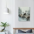thumbnail image 4 of LHONGY Reindeers Animal Animals Reindeer Winter Snow Deer Cold Wall Art Print 12x16 in, 4 of 5