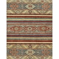 thumbnail image 1 of Ahgly Company Machine Washable Indoor Rectangle Abstract Brown Red Area Rugs, 8' x 10', 1 of 7