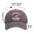 thumbnail image 2 of 250th Anniversary USA Hat, United States 250th Anniversary Baseball Cap, 1776-2026 Patriotic Printed Hat, US 250th Anniversary Cap for Independence Day, Adjustable One Size, Coffee, 2 of 8