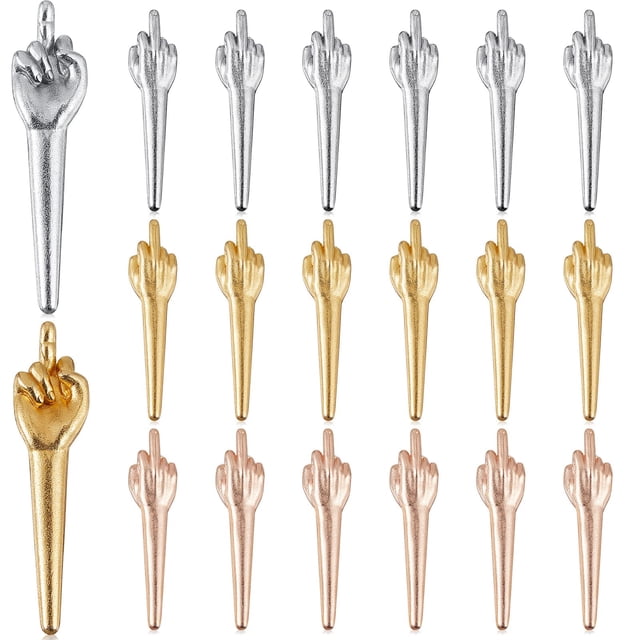Pinzas de cartón Jexine Metal, 18 unidades, para hacer gestos con los dedos