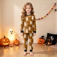 thumbnail image 5 of Baby Halloween Pajamas Toddler Pajamas Boys Girls Baby Pjs Sets Kids 2pcs Long-Sleeve Snug fit Sleepwear Size 3-4 Years,Gold, 5 of 9
