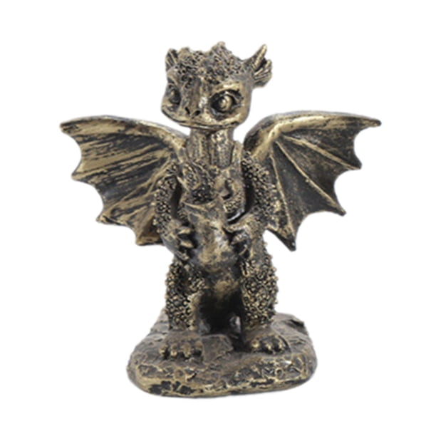 Figura de dragón, adorno de dinosaurio, adorno de animales, regalos novedosos, escultura de estatua para oficina, hogar, sala de estar y jardín Dinosaurio abrazado