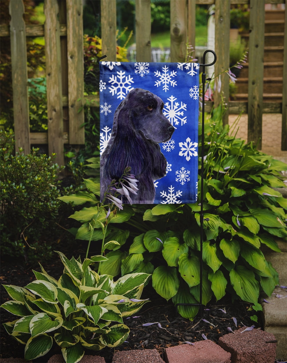 Carolines Treasures SS4609-FLAG-PARENT Cocker Spaniel Winter Snowflakes Holiday Flag  multicolor