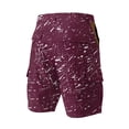 thumbnail image 5 of Graffiti Style Cargo Shorts For Men With Side Pockets And Adjustable Waistband Showcasing Streetwear Aesthetic Wine XL, 5 of 5