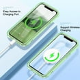 thumbnail image 4 of Allytechgroup iPhone 12 Pro Max Case with Screen Protector, Magnetic Back Cover Compatible with Magsafe Transparent Shockproof Drop Proof Phone Case for Apple iPhone 12 Pro Max, Green, 4 of 8