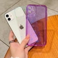 thumbnail image 2 of Compatible for iPhone 11 Clear Case, Cute Glitter Heart Rainbow Laser Holographic Bling Pattern Case for Women Girls Soft TPU Shockproof Camera Protective - Purple, 2 of 11