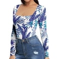 thumbnail image 5 of Body de manga larga para mujer, leotardo con control de barriga, ropa moldeadora, mono de cuello alto, mono Sexy ajustado, mono Fridja  alkflakhf35778, 5 of 5