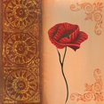 thumbnail image 2 of Hedy 26x26 White Modern Wood Framed Museum Art Print Titled - Flower with border VI, 2 of 4