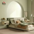 thumbnail image 2 of HOMCOM Floating Nightstand Set of 2, Bedside Table w/ Drawer and Open Shelf, 2 of 10