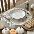 thumbnail image 6 of Smile Floral Fall Round 15 Inch Placemats Set of 4 Seasonal Round Place Mats for Party Dining Decoration, 6 of 6
