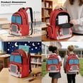 thumbnail image 3 of Kuiaobaty Fire Truck Print Backpack and Pencil Case Set for Girls Boys Large Capacity Bookbags and Lunch Box with Bottle Holder Roomy Casual Backpack and Lunch Bag Set for School Camping, 3 of 7