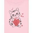 thumbnail image 2 of Way To Celebrate Toddler Girl Valentine's Day Short Sleeve T-Shirt, Sizes 12M-5T, 2 of 3