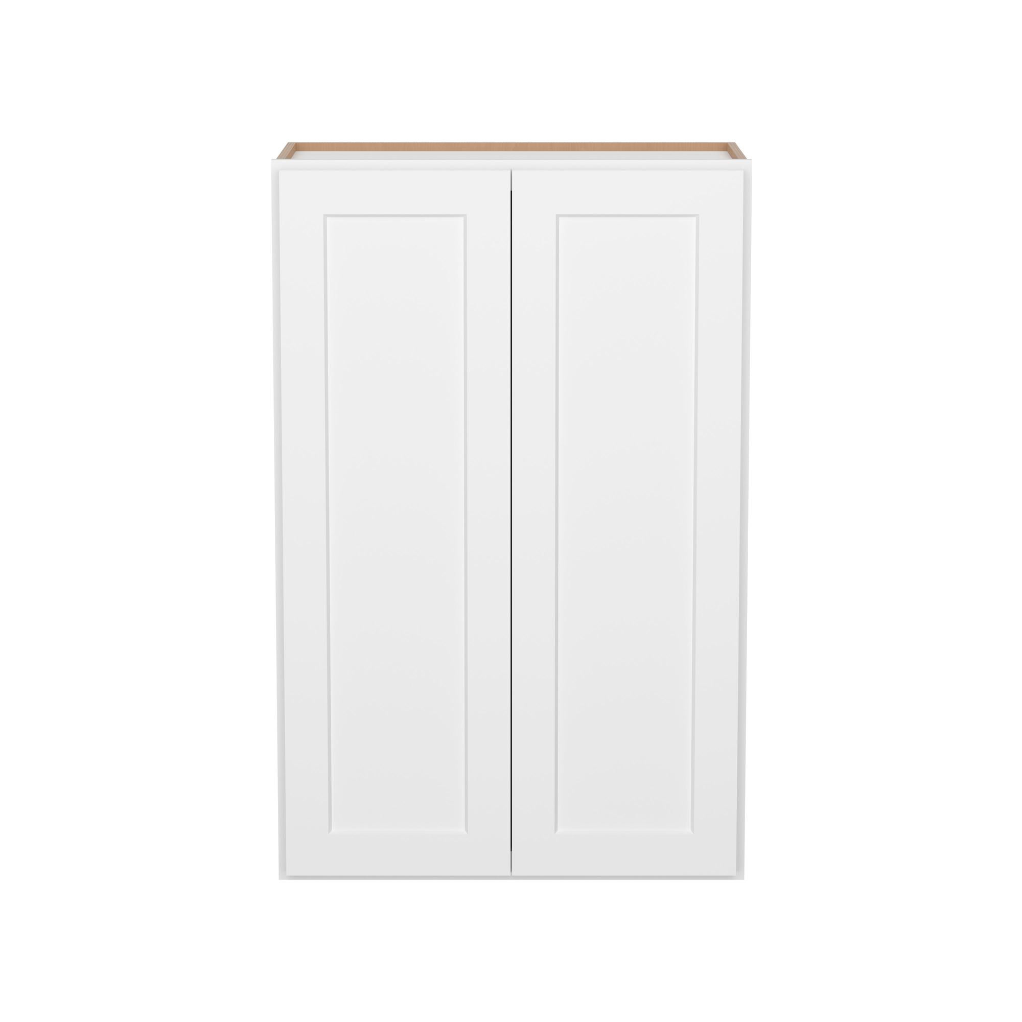 Furinno Shaker Wall Kitchen Cabinet 2-Door-3 Shelves, Ready to Assemble, 12 D x 27 W x 42 H, White