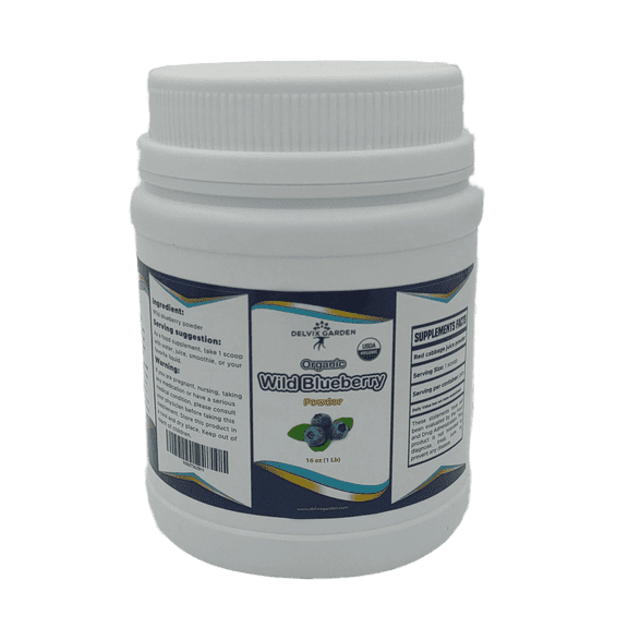 Blueberry Powder Organic, 1 Lb – All-Natural and Rich in Flavor for Smoothie, Juices and Recipes