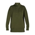 thumbnail image 3 of Time and Tru Women's Mock Neck Sweatshirt with Button Placket, Sizes XS-XXXL, 3 of 5