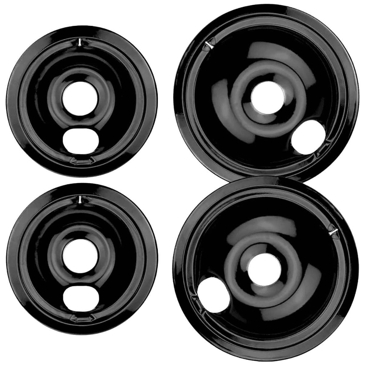 Scaroo WB31M20(2 ) & WB31M19(2) New Drip Pans for GE Hotpoint Electric Stove Burner Set Of 4