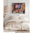 thumbnail image 3 of Puerto Rico Flag Wall Art for Living Room,Canvas Picture Wall Decor for Bathroom Bedroom,Farmhouse Retro Flowers American Flags Painting Artwork for Office Kitchen Hallway Dining Room Decor 20"x24", 3 of 8