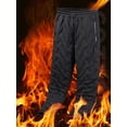 thumbnail image 3 of Men's Thermal Winter Pants with Lining - Heavy-Duty Thickened Trousers, Elastic Waist & Pockets, Belt Compatible (No-Stretch Fit) for Skiing, Snowboarding, Outdoor Activities - Hand Washable Fabric, 3 of 8