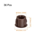 thumbnail image 2 of 36Pack 10mm(25/64") Plastic Hole Plugs Panel Flush Type Knockout Locking Plugs, Brown, 2 of 6