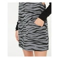 thumbnail image 3 of MATERIAL GIRL $60 Gray Animal Print Overalls Mini A-Line Dress M Juniors B+B, 3 of 4