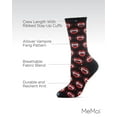 thumbnail image 3 of MeMoi Vampire Lips Novelty Crew Socks - Womens - Female, 9-11, Black, 3 of 7