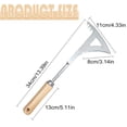 thumbnail image 3 of Crack Weeder, Ongmies Stainless Steel Crevice Weeding Tool, L-Shaped Weeding Tool with Wood Handle for Garden, Yard, Patio & Terrace, 3 of 9