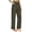Army Green, variant on FENGGHAO Women Linen Pants Wide Leg Side Slit Ankle Pants High Waist Casual Loose Beach Pant Cropped Trousers