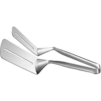 3-in-1 Stainless Steel Grill Clamp, Comfortable Secure Grip,10 Inch Multi-Functional Food Turner with Slotted Design and Scraper for BBQ Grilling, Baking and Kitchen Cooking