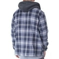 thumbnail image 6 of Visive Big Mens Heavy Sherpa Zip Up Lined Flannel Jacket with Hood, 6 of 8
