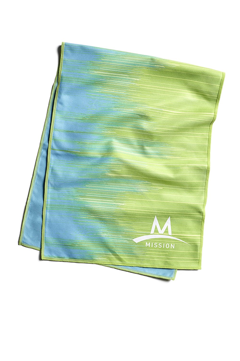Enduracool Microfiber Cooling Towel, Large, City Scape Teal Lime, Cools