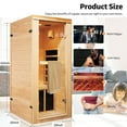 thumbnail image 3 of Genreen Sauna Room,Sauna with Bluetooth, Home Spa Sauna,Two person Far infrared old fir outdoor sauna room, 3 of 6