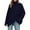 Dark Blue, variant on Winter Knit Turtleneck Pullover Sweater for Women – Soft Warm Casual Oversized Top for Cold Weather Comfort