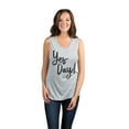 thumbnail image 2 of Thread Tank Yes Day Women's Sleeveless Muscle Tank Top Sport Grey Small, 2 of 4