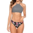 thumbnail image 3 of BeautyIn Women's Low Waisted Bikini Tummy Control Swimsuits 2 Pieces Sexy Triangle, 3 of 6