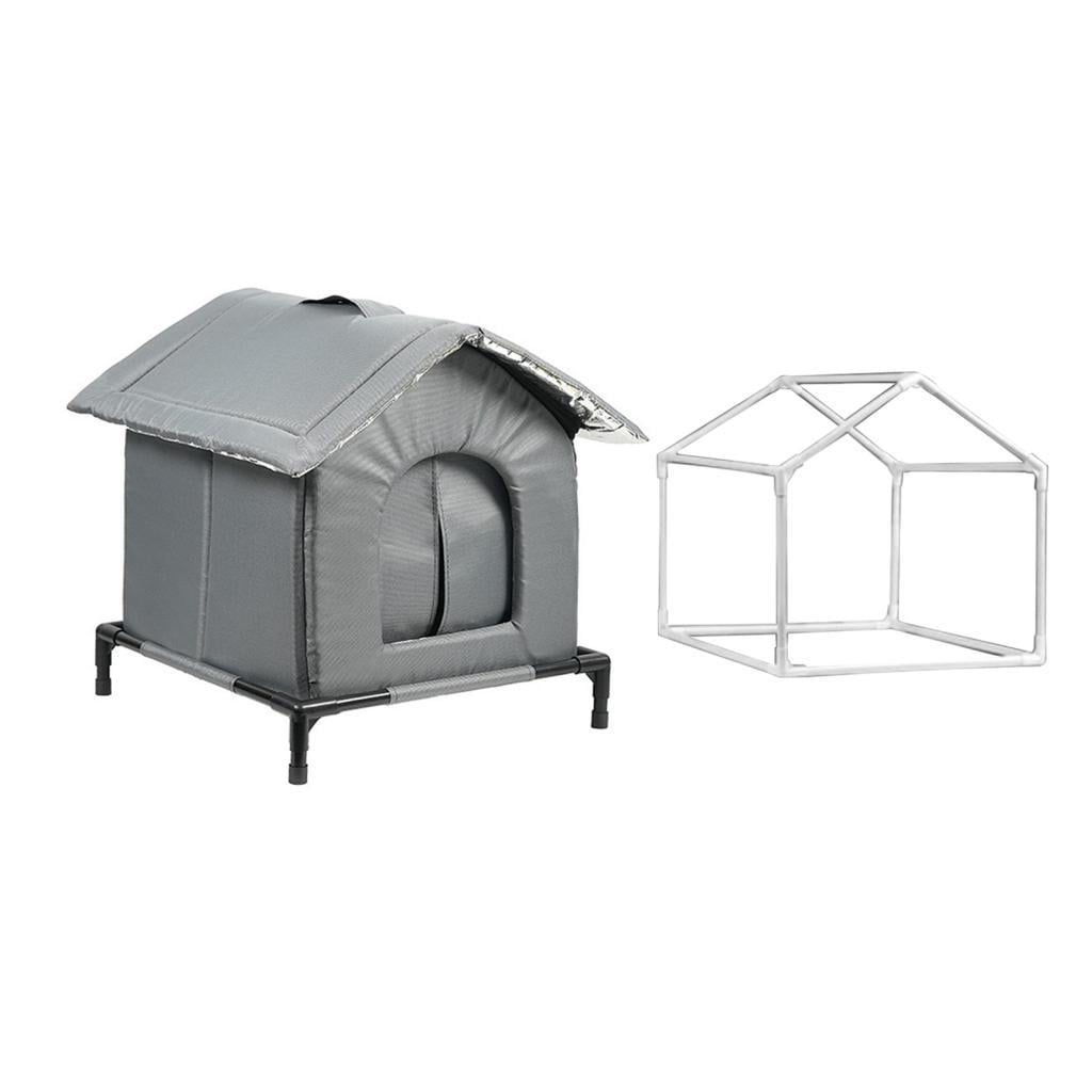 EHJRE Outdoor Cat House Insulated Shelter Waterproof Portable Pet Tent Windproof Enclosure Suitable for Stray Cats Community Barn Porch Garage Garden XL