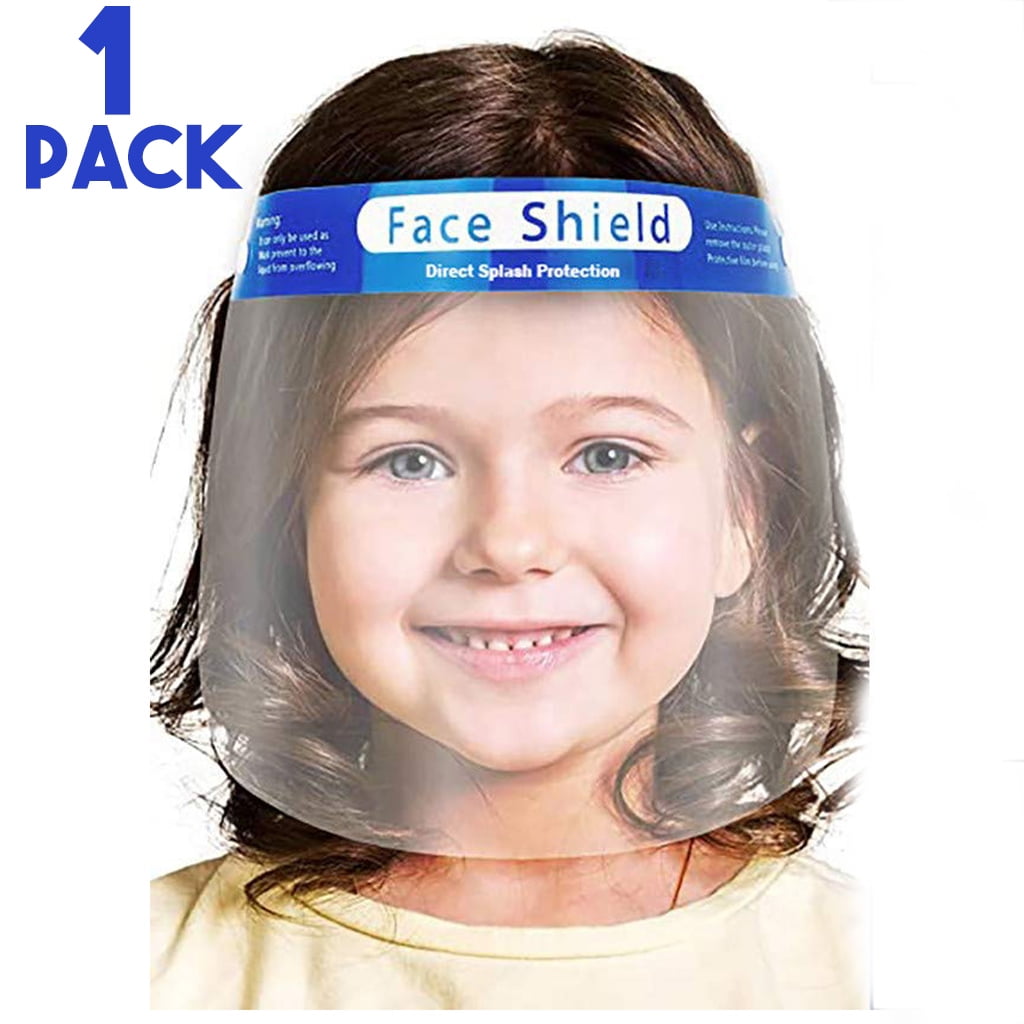 10 PACK SHIELD Kids Full Face Shield Mask Plastic Visor Boy Girl Reusable School 