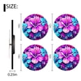 thumbnail image 2 of Decorative Round Wall Clocks Non-Ticking Silent Battery Operated Clocks with Photo for Bedroom,Living Room-Exotic Flowers Featuring Purple And Blue Hibiscus Blossoms(10inch), 2 of 4