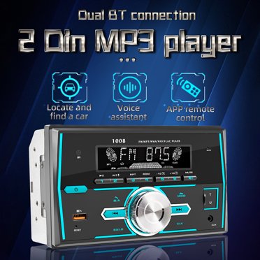 PYLE PLR14MPF - In-Dash AM/FM-MPX MP3 Shaft Style Dual Knob Radio w/USB ...