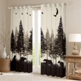 thumbnail image 2 of Castle Fairy Safari Bears Curtains Pack of 2 (42x84 Each) for Boys Girls,Black Brown Curtains Blackout,Jungle Woodland Animal Bedroom Curtains,Super Cozy Room Decor, 2 of 6
