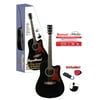 Spectrum AIL-128 Full Size Black Cutaway Acoustic Guitar