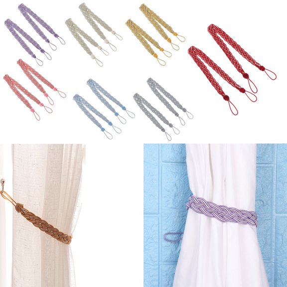 1 Pair of Curtain Ties 2Pcs Creative Chinese Knot Curtain Strap Precision Braided Curtain Strap Strap Rope Strap Strap Curtain