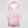 thumbnail image 4 of Pink Brick Wall, Brick Stone Wall Sunlight Long Sleeve Dresses For Women Vintage Elegant Party Dress Oversized V-neck Dress S-8XL, 4 of 7