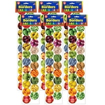 Hygloss Fruits And Veggies Border, 36 Feet Per Pack, 6 Packs