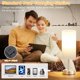 thumbnail image 5 of Lámpara de noche blanca táctil con USB - Lámpara de mesa regulable de 3 modos para dormitorio, lámpara de mesita de noche con estación de carga de níquel y portalámparas plateado para dormitorio, 5 of 8