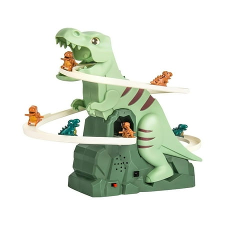 XUYAN Clearance Dinosaur Slide Toy Set Toy Car Ramp Track Dinosaur Climbing Railcar Toy Dinosaur Automatic Stair Climbing Race Track Set for Toddler 3 4 5 6 7 8+ Year Old Birthday Gift