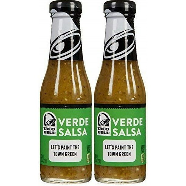 Taco Bell Verde Salsa Sauce 7.5oz Bottles (Pack of 2)