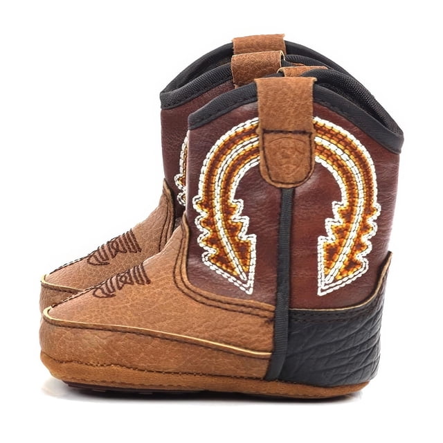 Botas infantiles ARIAT Lil' Stompers Evan Style - Cómodas botas de empeine de dos tonos con cierre de gancho y bucle